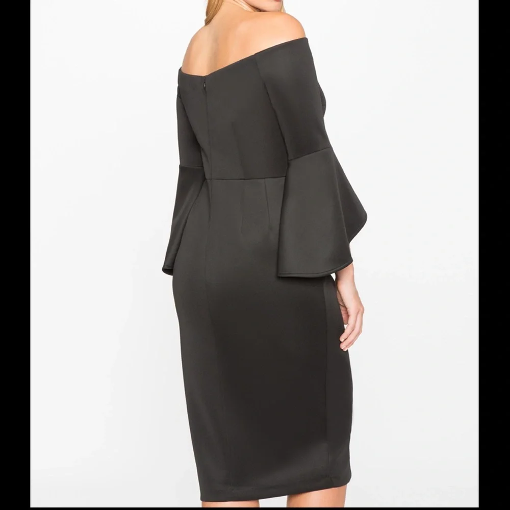 Eloquii Off the Shoulder Flare Sleeve Dress - Picture 7 of 8